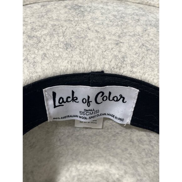 Lack Of Color Australian Wool Hat Wide Brim Fedora Hat Gray Small 55cm - Picture 5 of 6